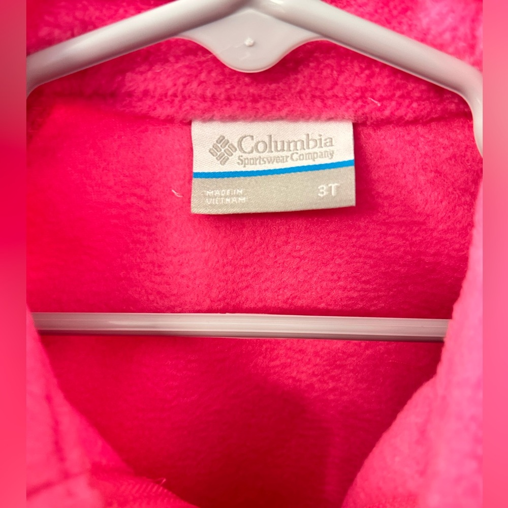 Columbia 3T Benton Girls NWT Fleece Jacket Pink Size 3T - Picture 2 of 3